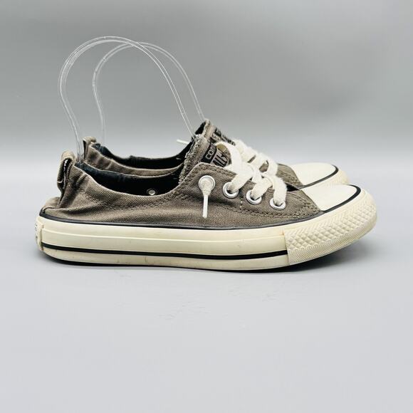 Converse Chuck Taylor All Star Shoreline Shoes Womens 5 Gray Low Slip On Canvas - Picture 1 of 12